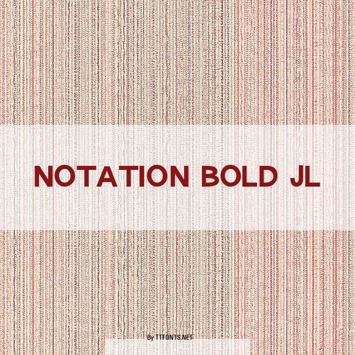Notation Bold JL example